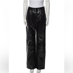 The Frankie Shop Black Croc Pants